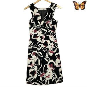 RW & Co Sleeveless Floral Print Knee Length Dress Size 0